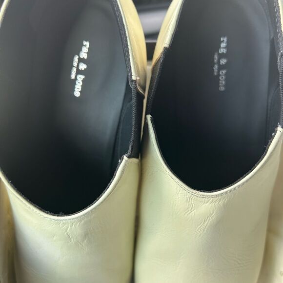 Rag & Bone Antique White Leather Ankle Shoes(Size 39/9) - Picture 8 of 10
